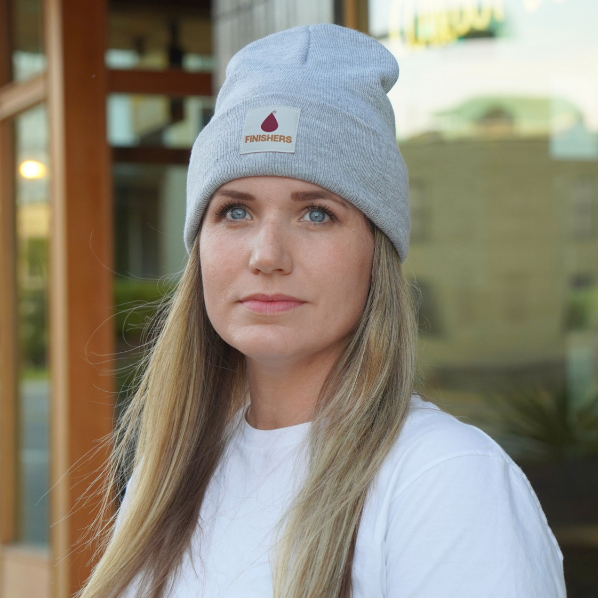 Finishers Calvary Drop Acrylic Knit Beanie Heather Grey