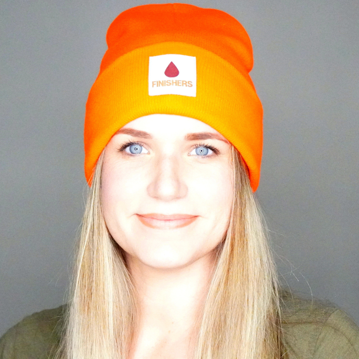 Finishers Calvary Drop Acrylic Knit Beanie Neon Orange